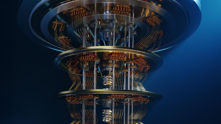 Quantum computer - stock photo
