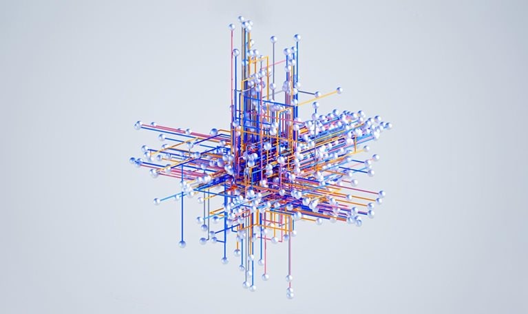 Abstract 3D rendering of colorful network wires symbolizing the intricate nature of data networks.