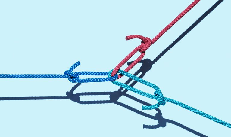 Three ropes tied together