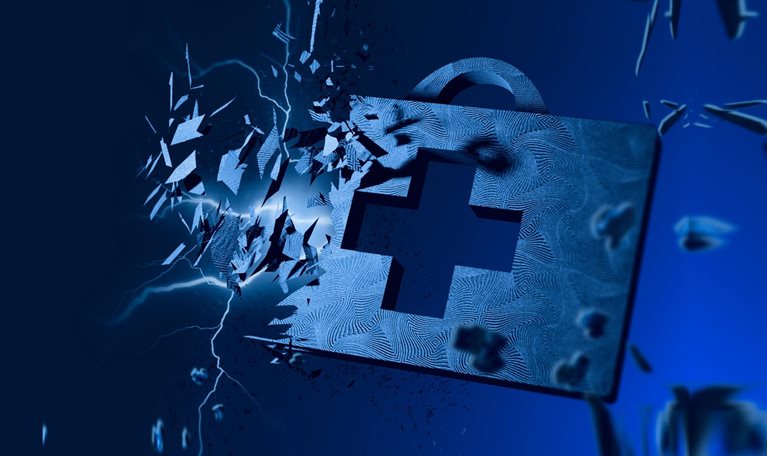 healthcare icon breaking free illustration