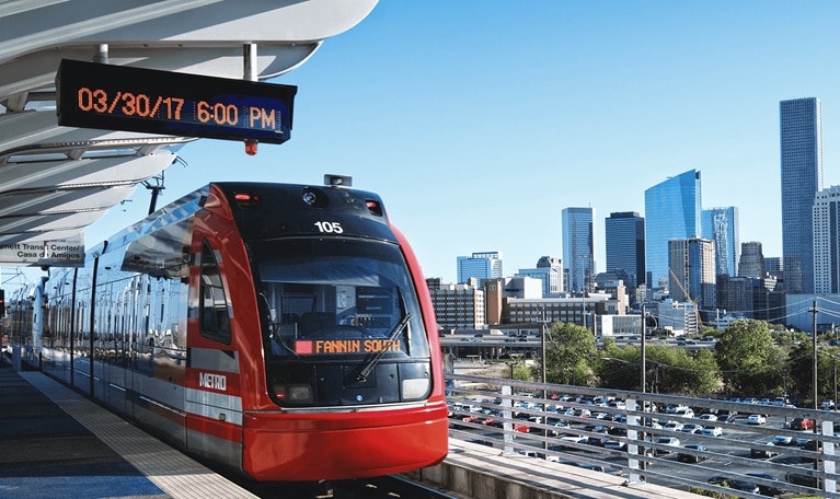 photo of subway train on platform