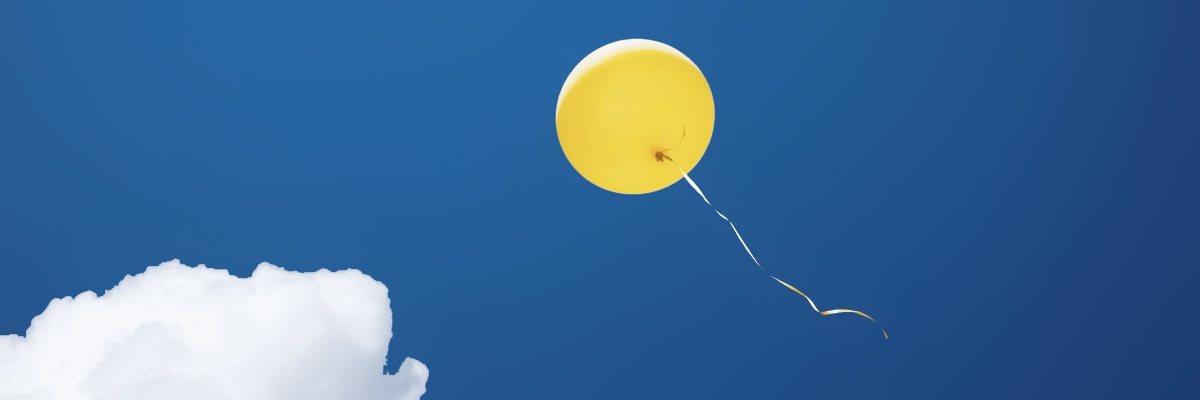Photo of a yellow balloon