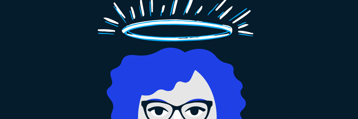 image of a woman wearing a halo