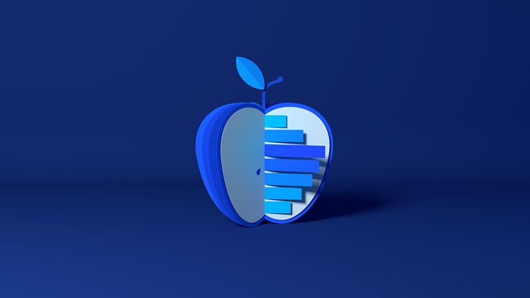 Digital image of an apple