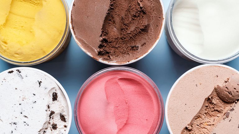 Image of various ice cream flavors