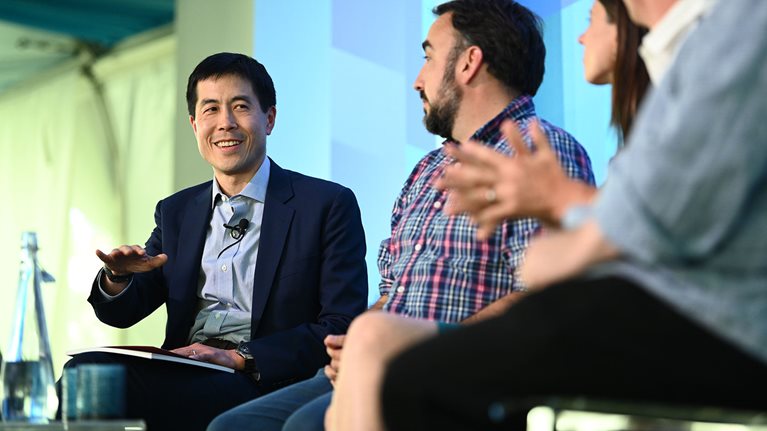 Michael Chui, presenting at the 2019 Aspen Ideas Festival.