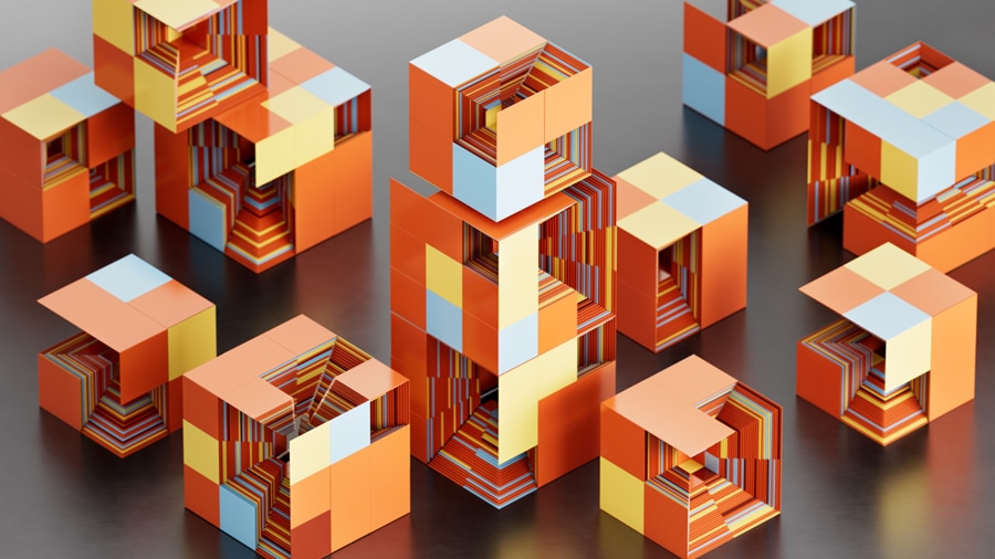 Image of abstract cubes