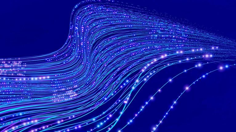 Conceptual illustration of data streams flowing