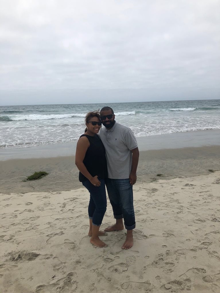 Britney and husband on beach