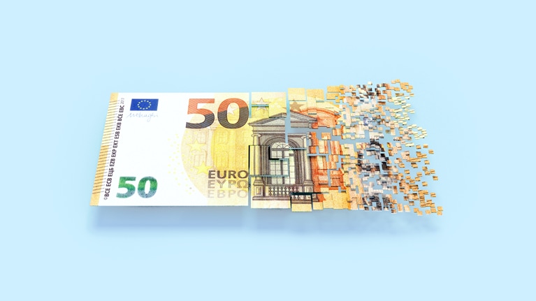 The New 5-euro Banknote (above) And The Old Banknote (under) The