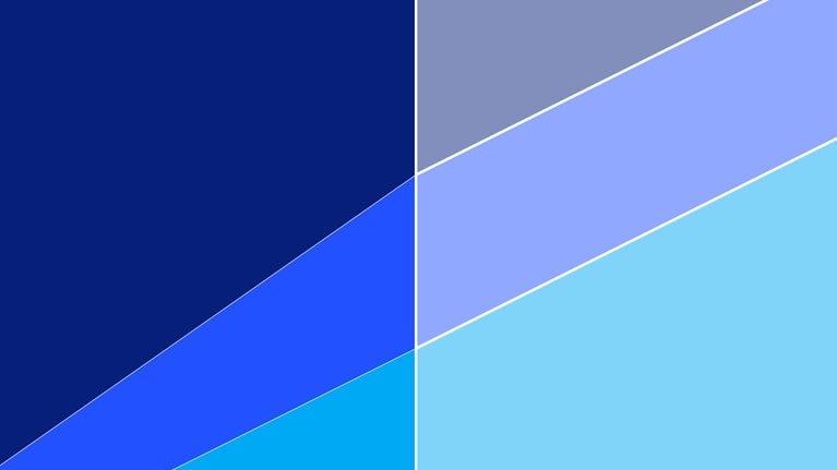 Three waves in shades of blue