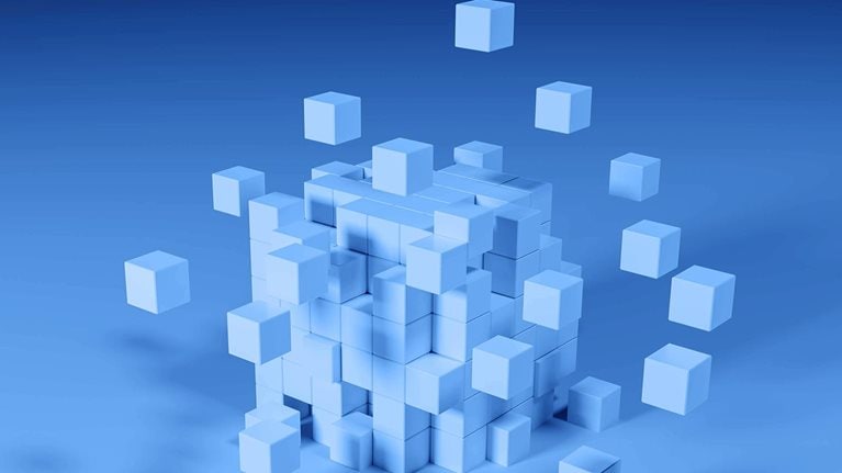 3D illustration of cubes