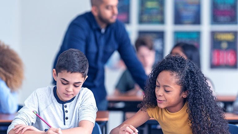 Students in a classroom