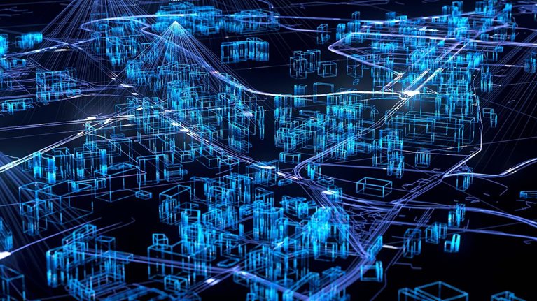 Abstract smart city concept
