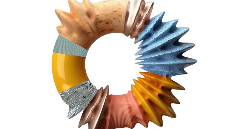 Abstract multicolored donut chart