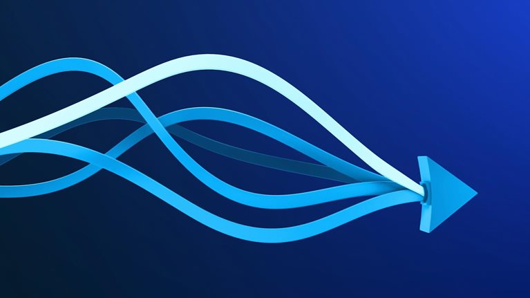 Multiple Colorful Paths Merging into One Arrow - Unity, Success, and Growth