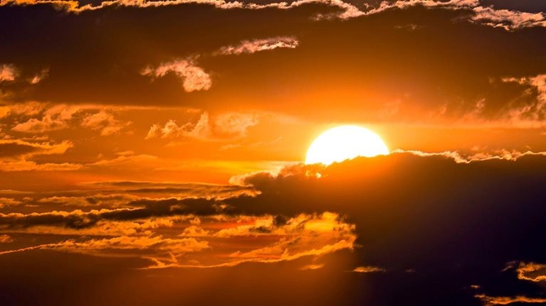 Dramatic sunset over the Arizona desert