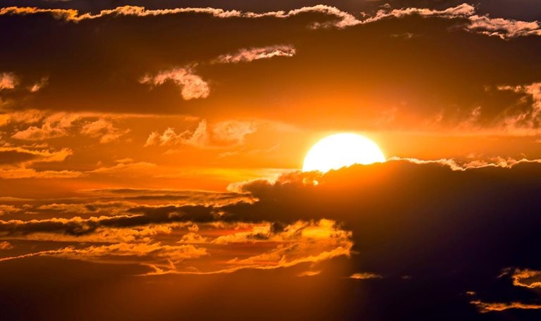 Dramatic sunset over the Arizona desert