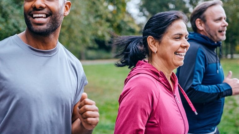 People jogging in the park