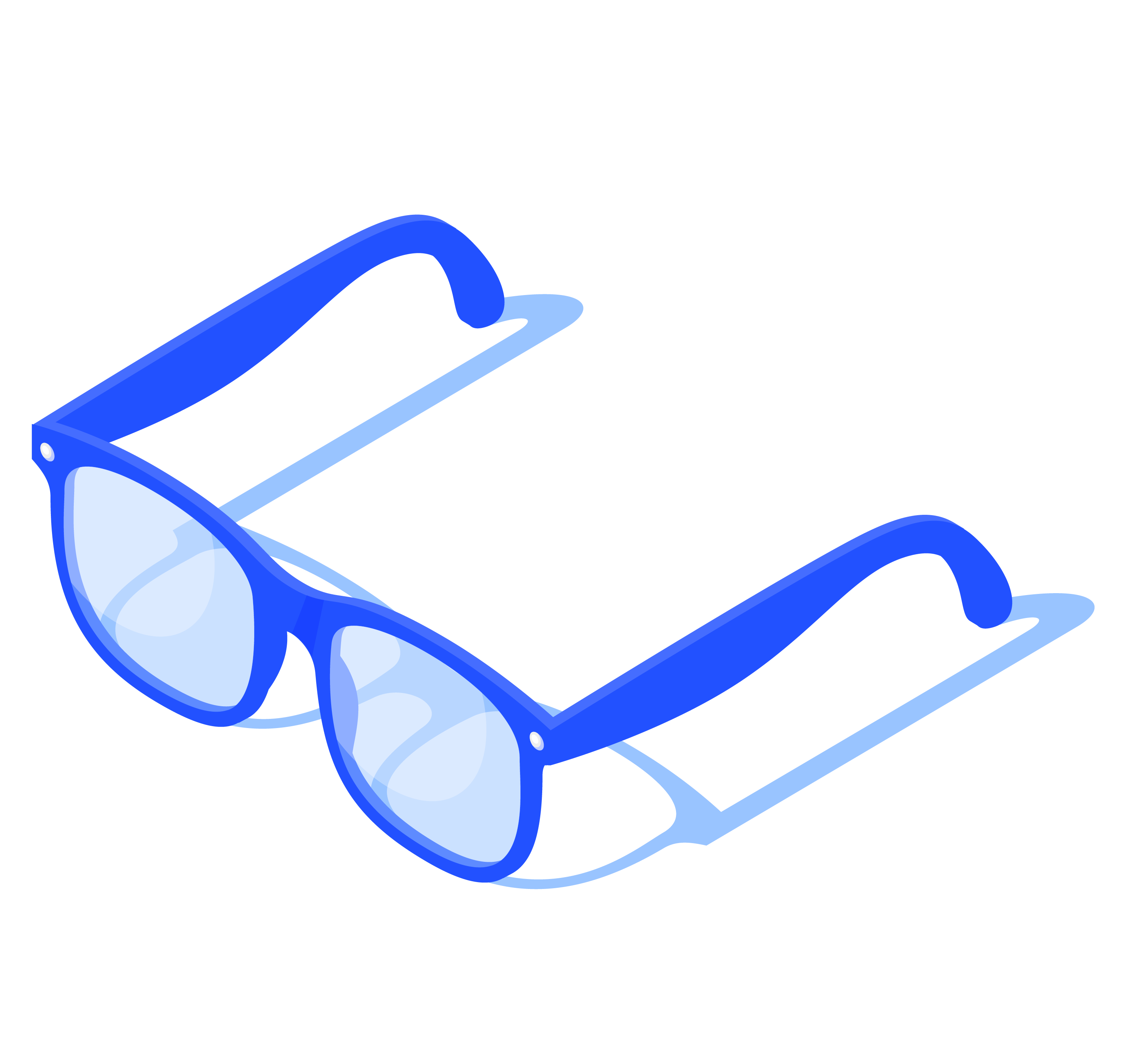 Isometric icon illustration of a pair of eyeglasses