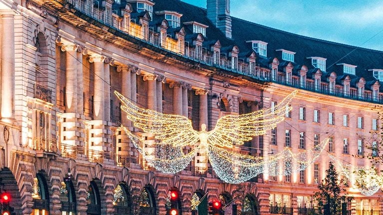Christmas time on Regent Street in London